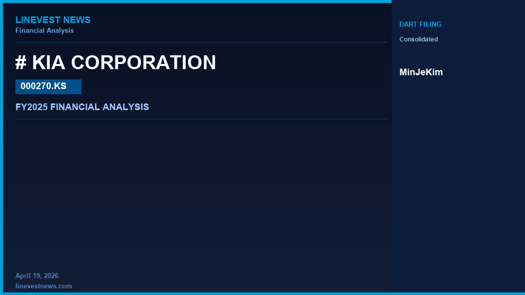 Kia Corporation (000270.KS) | FY2025 Financial Analysis