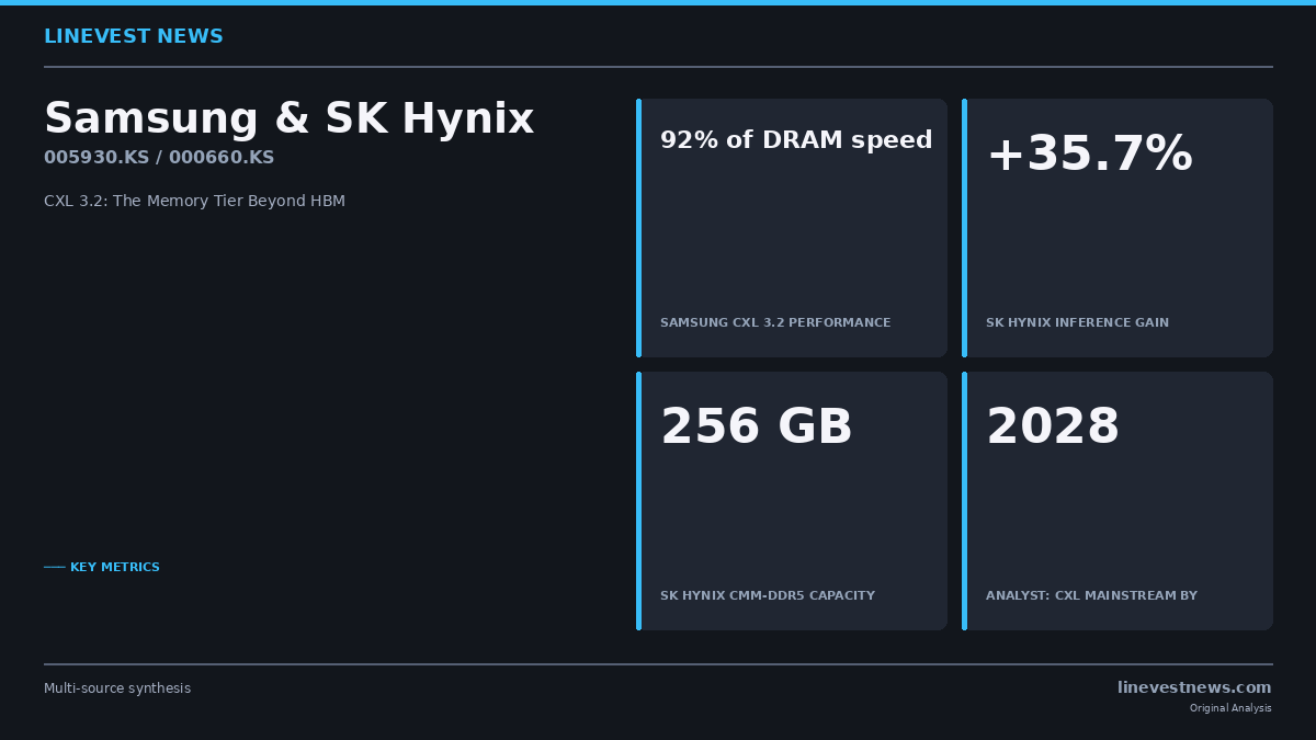 Samsung and SK Hynix Race to Mass-Produce CXL 3.2 Memory — Adding a New Tier to AI's Memory Hierarchy