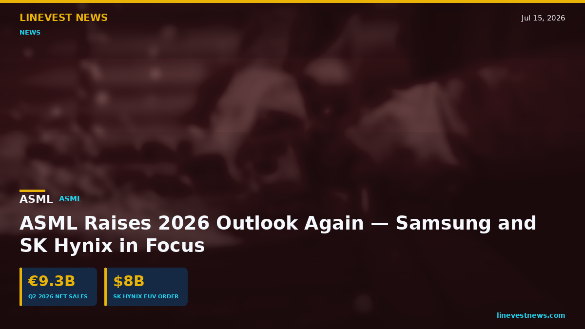 ASML Raises 2026 Outlook Again on HBM-Driven EUV Demand