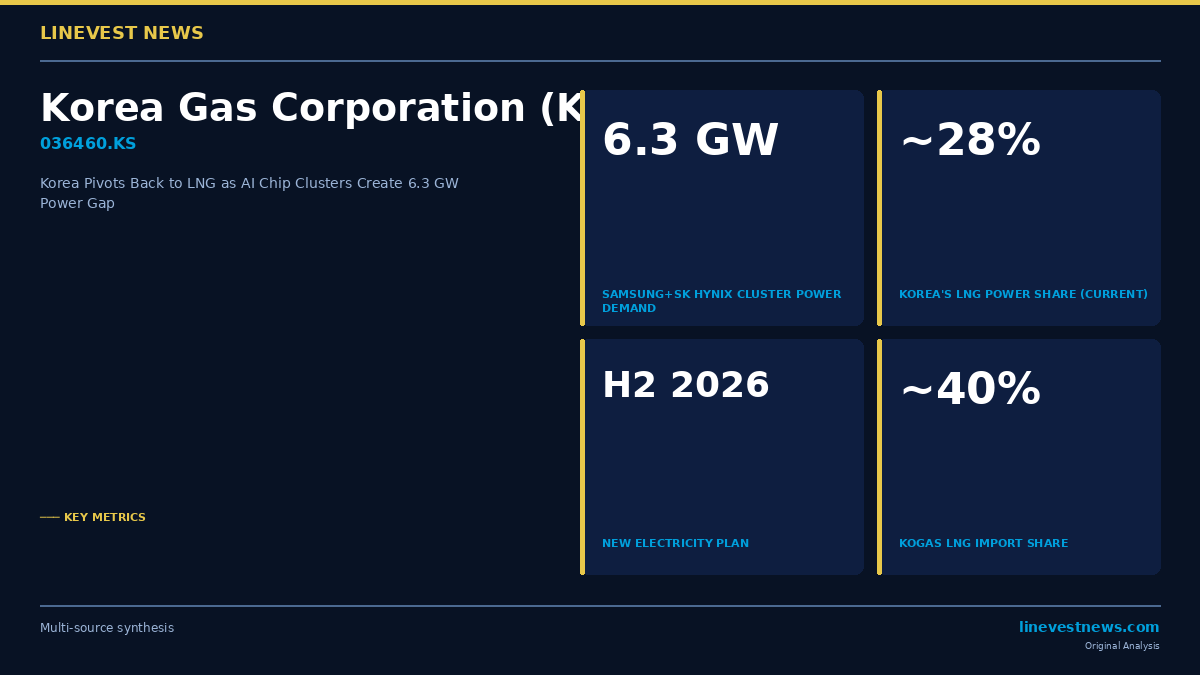 Korea Pivots Back to LNG as AI Chip Clusters Create 6.3 GW Electricity Gap