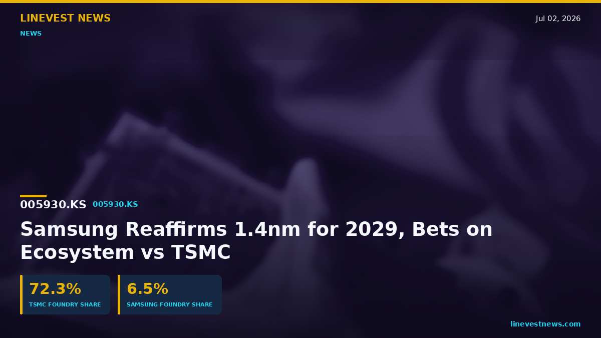Samsung Reaffirms 1.4nm for 2029, Bets on Ecosystem vs TSMC