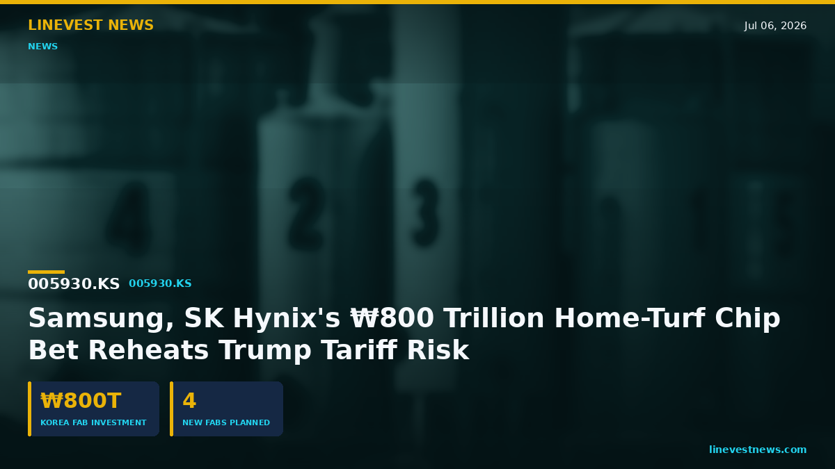 Samsung (005930.KS), SK hynix ₩800T Chip Bet Stokes Tariff Risk