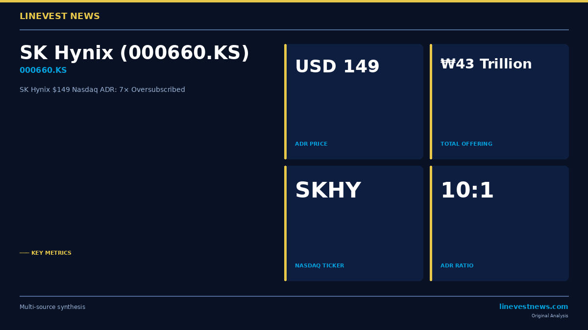 SK Hynix Prices Nasdaq ADR at $149, 7× Oversubscribed Before SKHY Debut Tomorrow