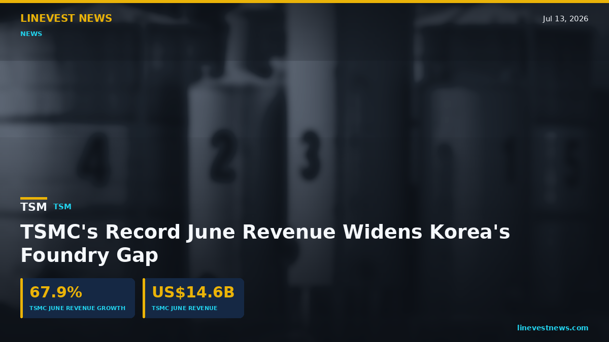 TSMC June Revenue +68%: Samsung, SK Hynix Face July 16 Test