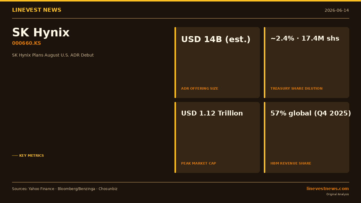 SK Hynix Eyes August U.S. ADR Debut, Eyes USD 14 Billion as HBM Crown Meets Capital Markets