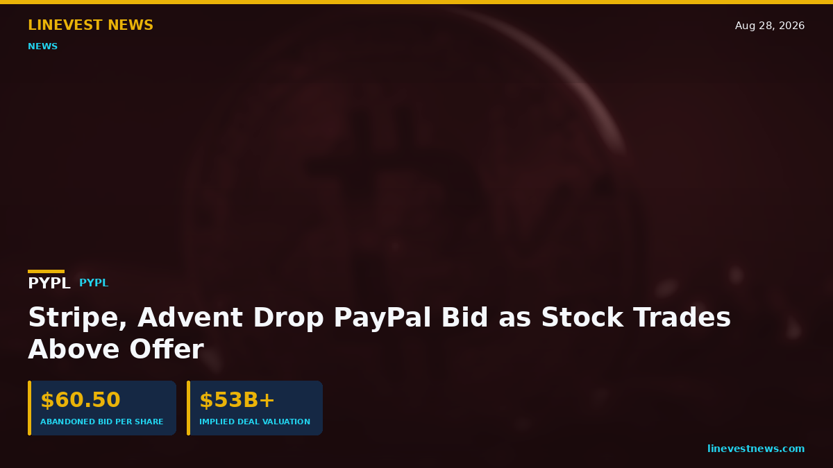 Advent and Stripe Abandon PayPal (PYPL) Bid at $60.50