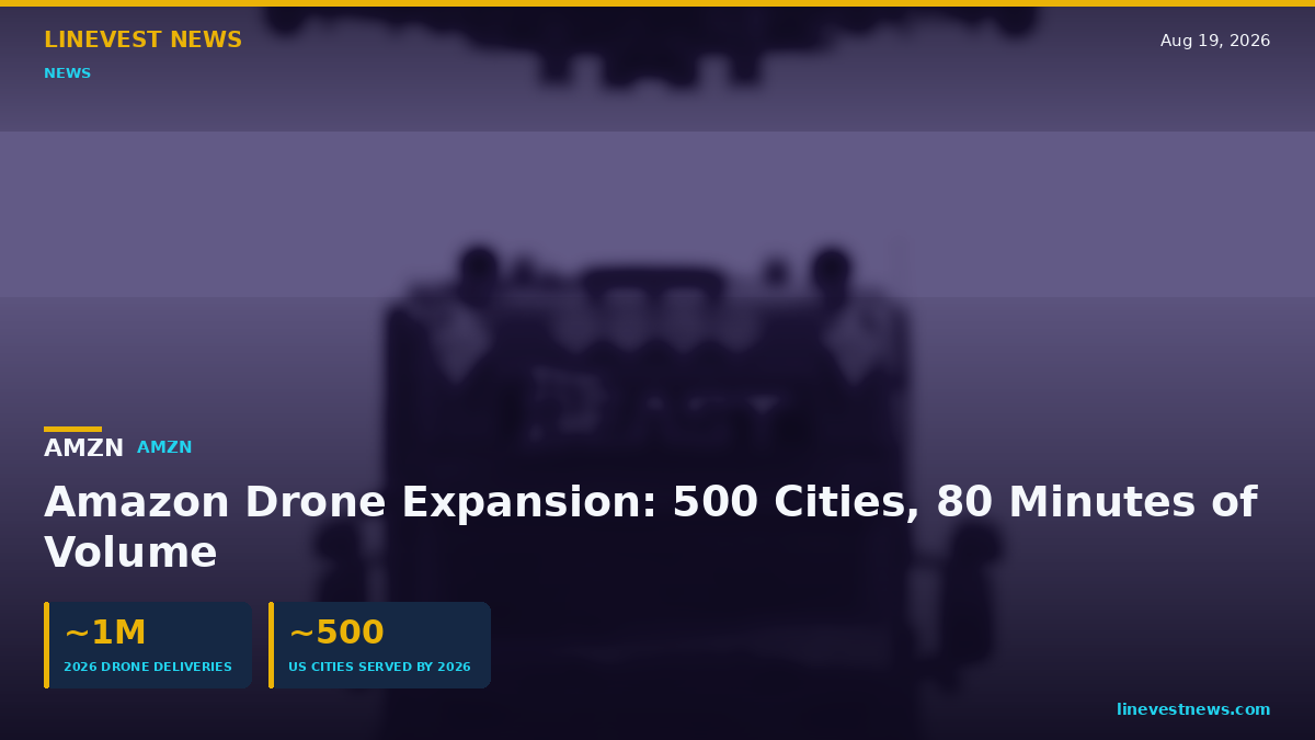 Amazon Pushes Drones Into 500 Cities as Its Full-Year Target Equals 80 Minutes of Ground Volume
