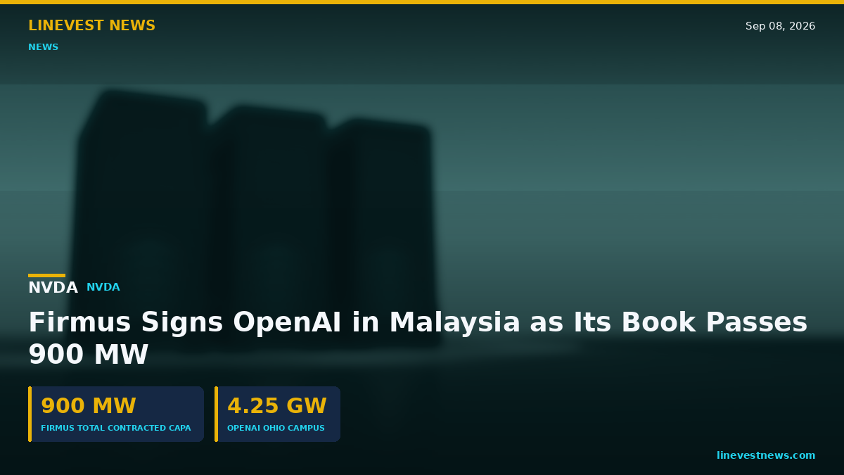Firmus Signs OpenAI in Malaysia as Its Book Passes 900 MW