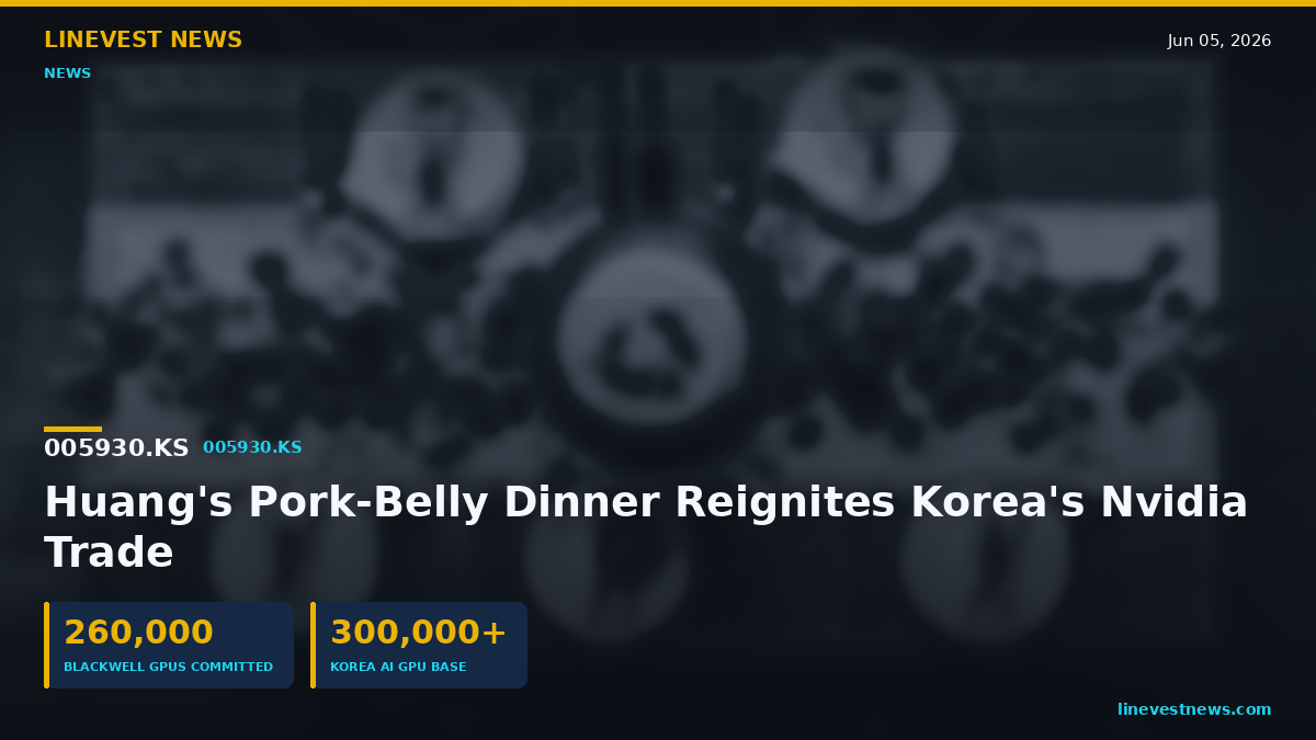 Huang's Seoul Dinner Reignites Korea's Nvidia (NVDA) Trade