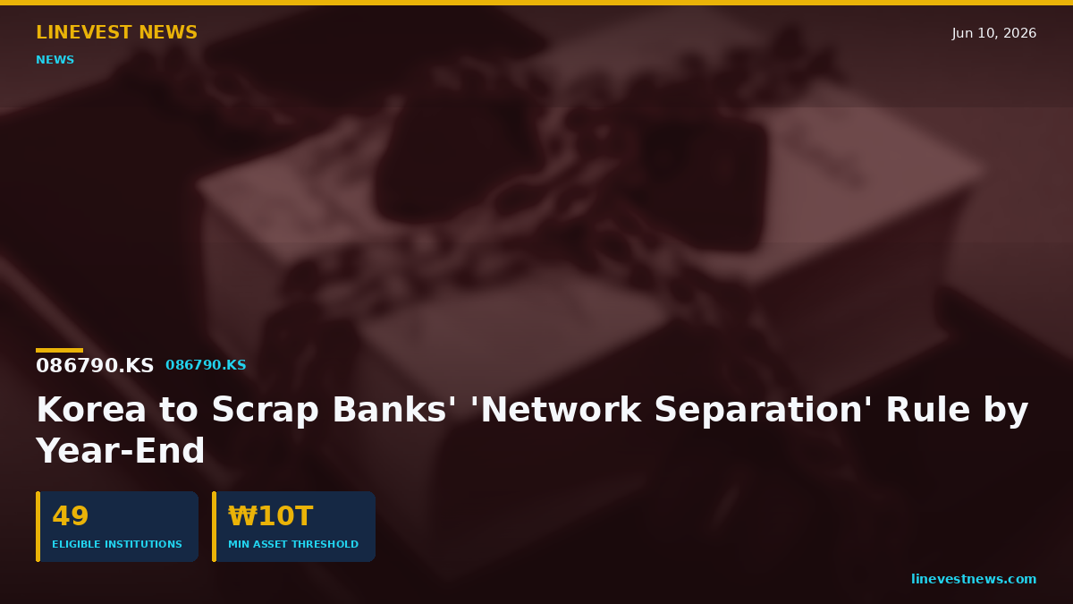 Korea to Scrap Banks' 'Network Separation' Rule by Year-End