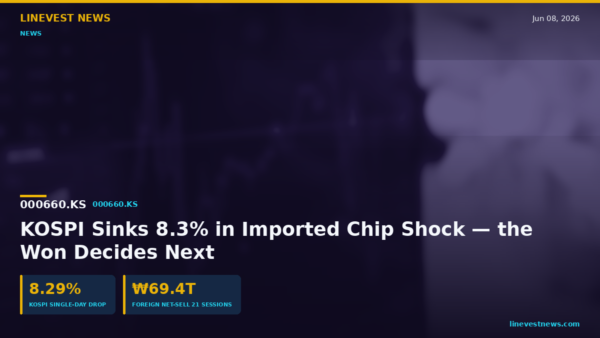 KOSPI Sinks 8.3% on U.S. Chip Shock — Won Decides Next