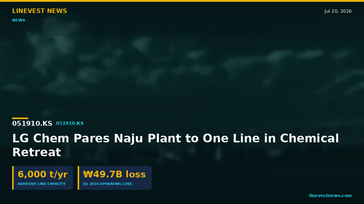 LG Chem (051910.KS) Pares Naju Plant to One Line