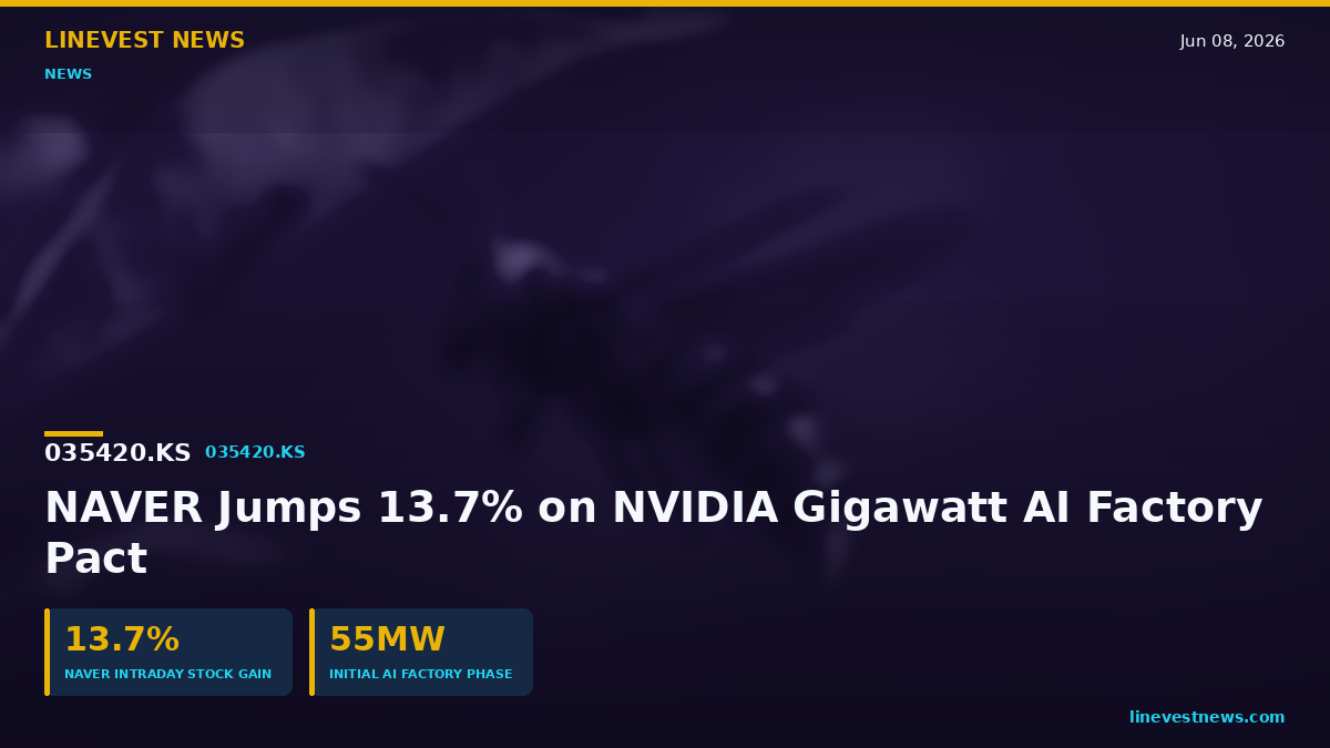 NAVER (035420.KS) +13.7% on NVIDIA Gigawatt AI Factory Pact