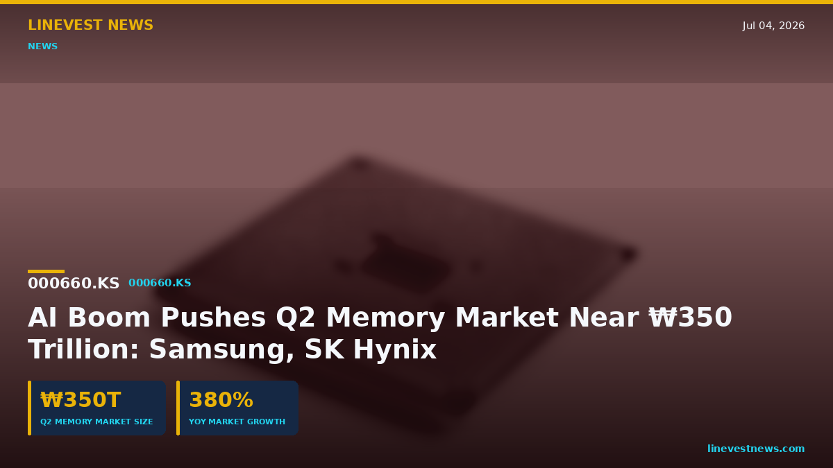 ₩350T Q2 Memory Surge: Samsung (005930.KS), SK Hynix Records
