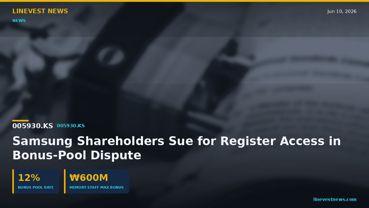 Samsung Shareholders Sue for Register Access in Bonus-Pool Dispute