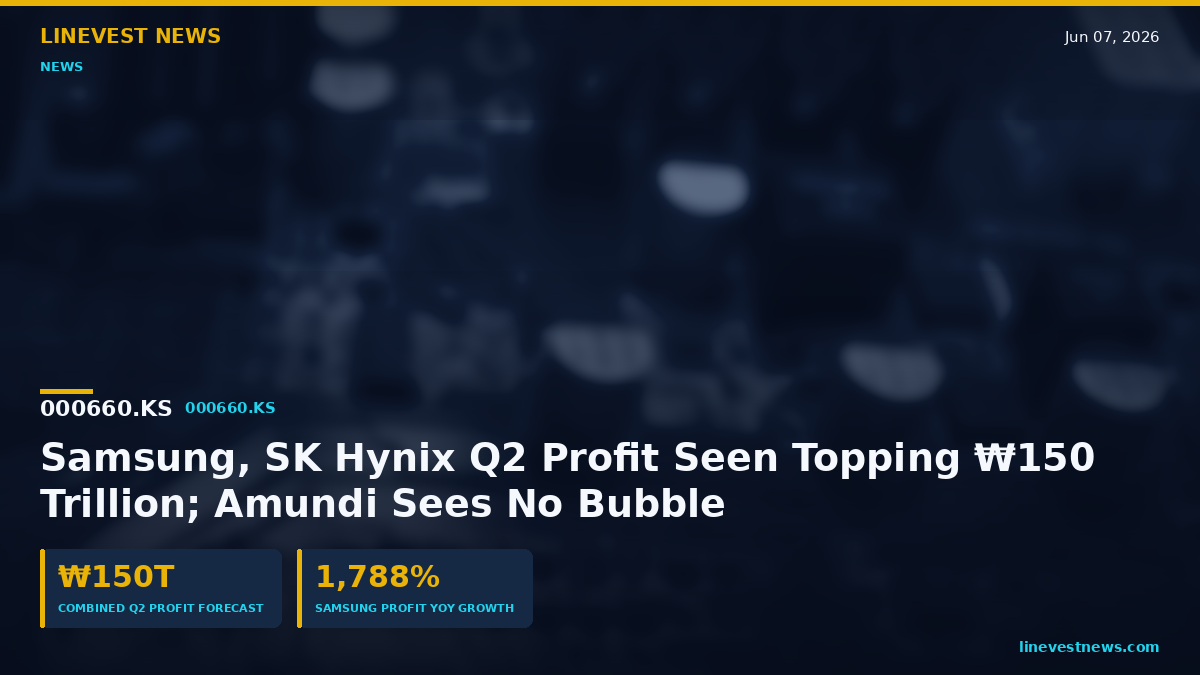 Samsung (005930.KS), SK Hynix Q2 Record Profit Seen at ₩150T