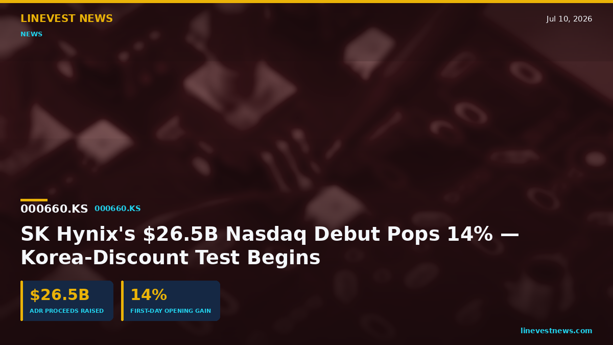 SK Hynix (SKHY) $26.5B ADR Debut Surges 14% on Nasdaq